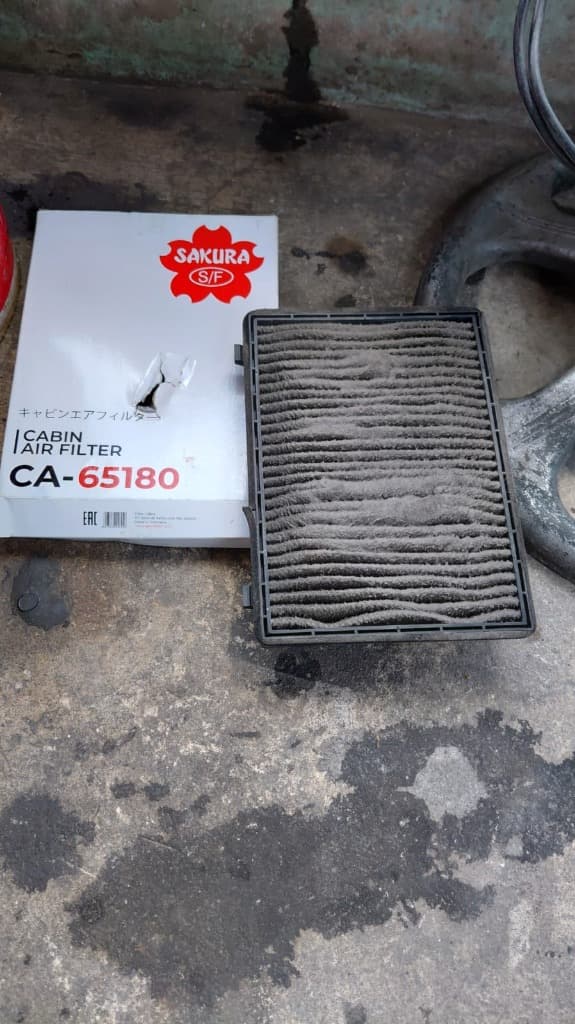 Penggantian filter kabin Chevrolet Captiva